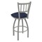 Holland Bar Stool Co 25" Swivel Counter Stool, Nickel Finish, Graph Anchor Seat 81025AN014 - alternate 2